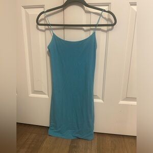 Aritzia Wilfred free mini dress blue